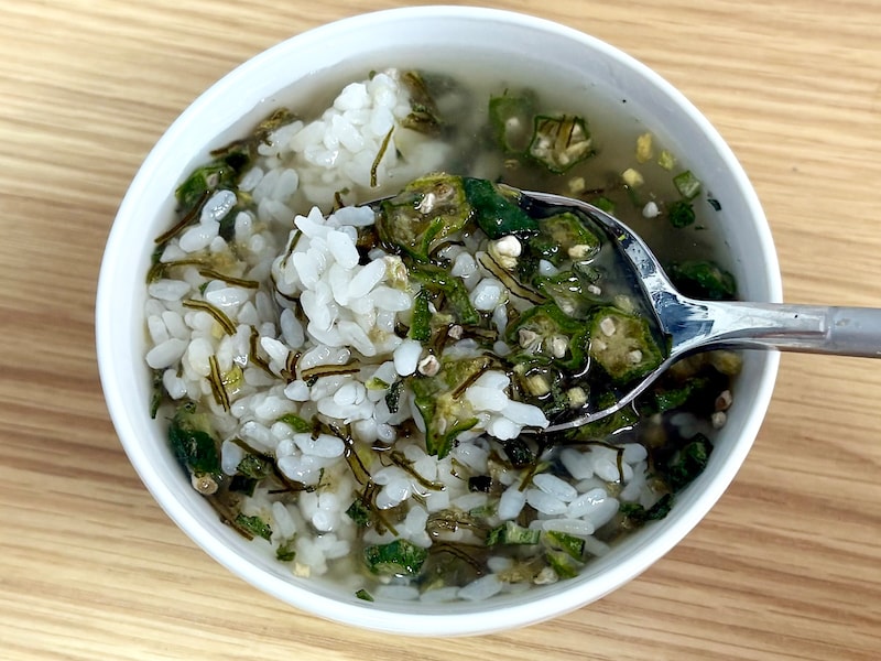 オクラや昆布のとろみに、青じその爽やかな風味がさっぱり！ 