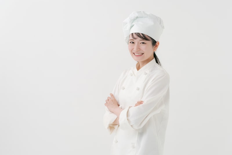 コック服を着た女性