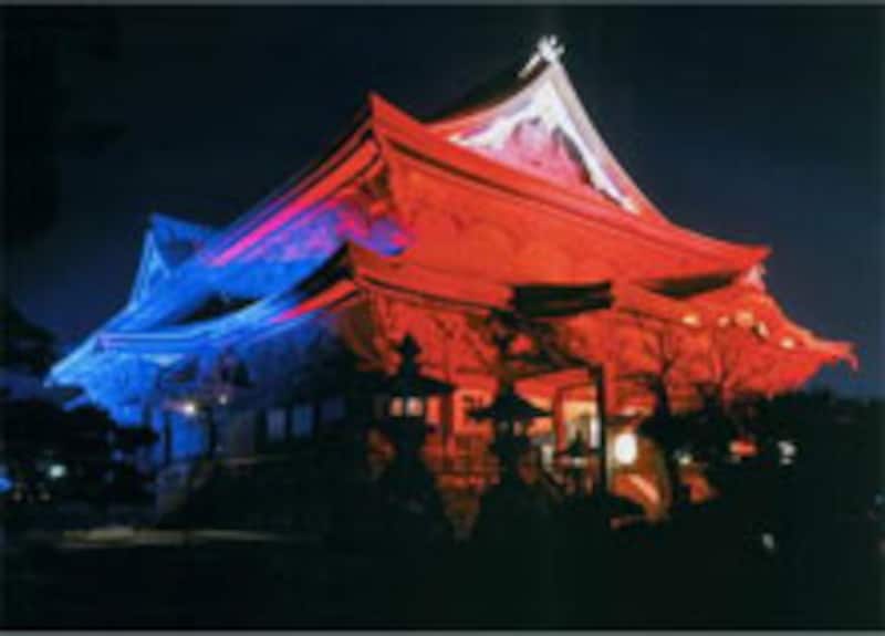 善光寺・五色ライトアップ