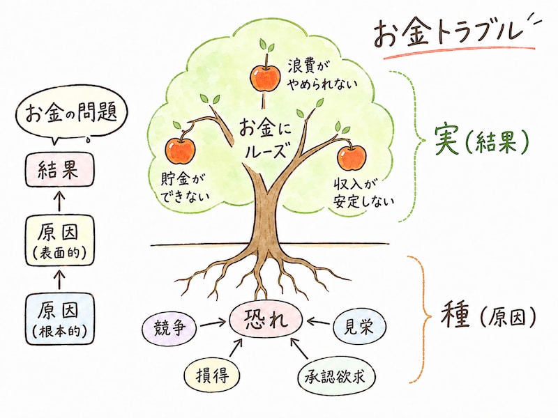 お金の問題は結果である。根本には「恐れ」があることが多い。