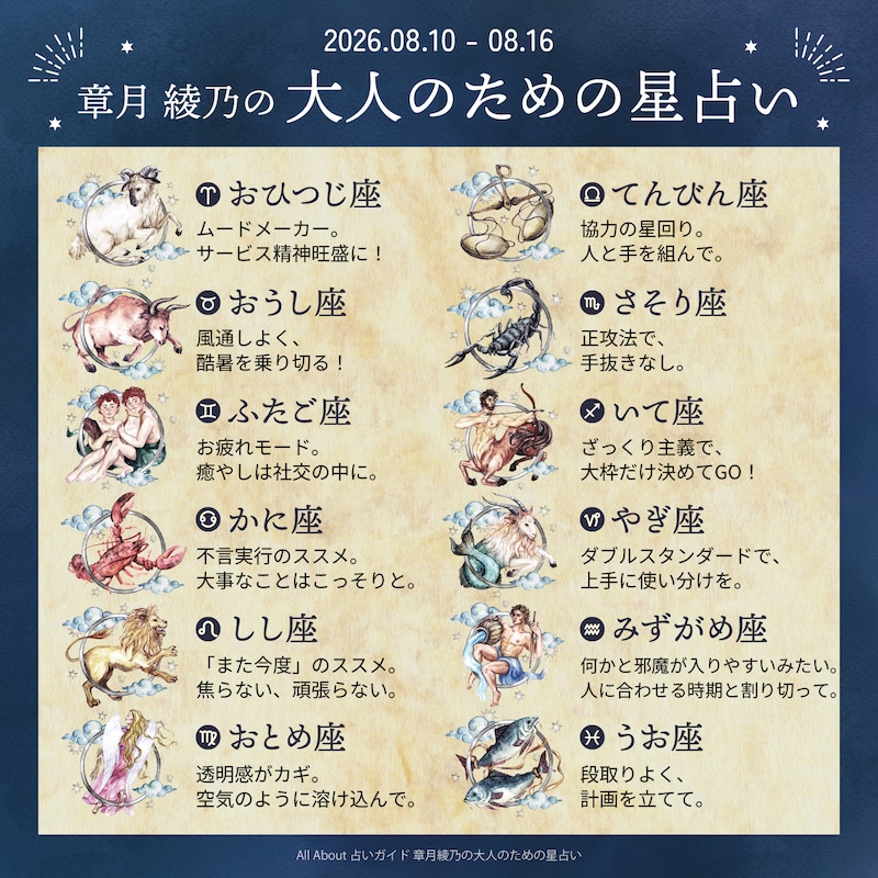 章月綾乃からあなたへ送る今週のメッセージ