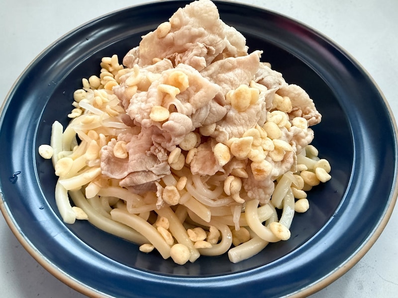 火を使わない　豚しゃぶ風もやしうどん