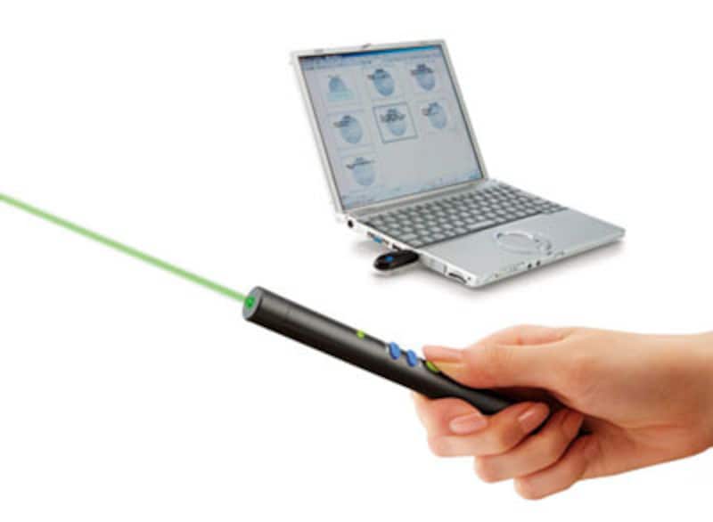 緑のレーザーポインタ