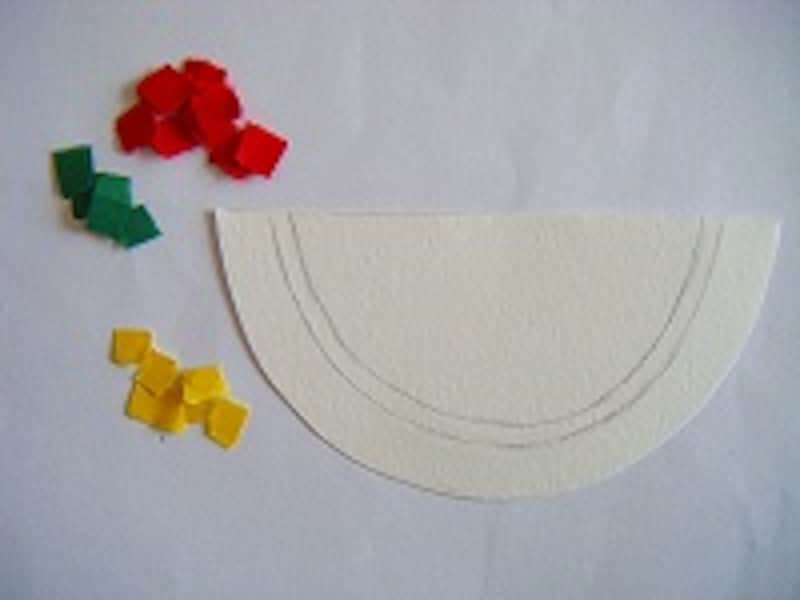 ちぎり絵風手順1