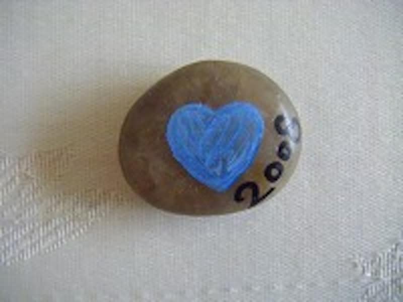 石ころアートハート