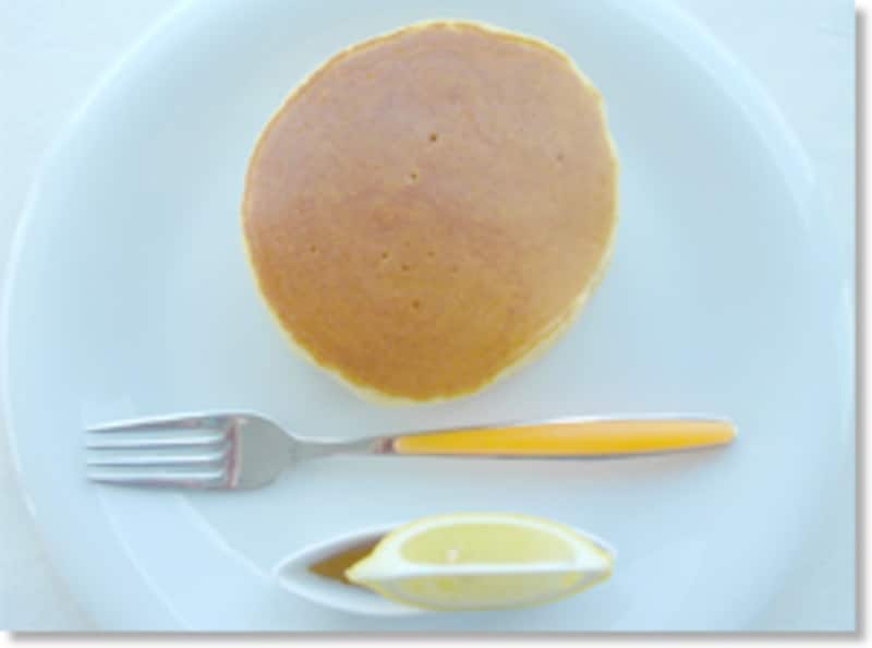 レモンで食べるホットケーキ