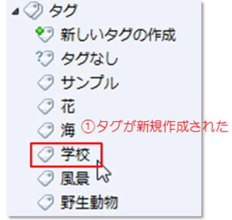 新しいタグが作成された
