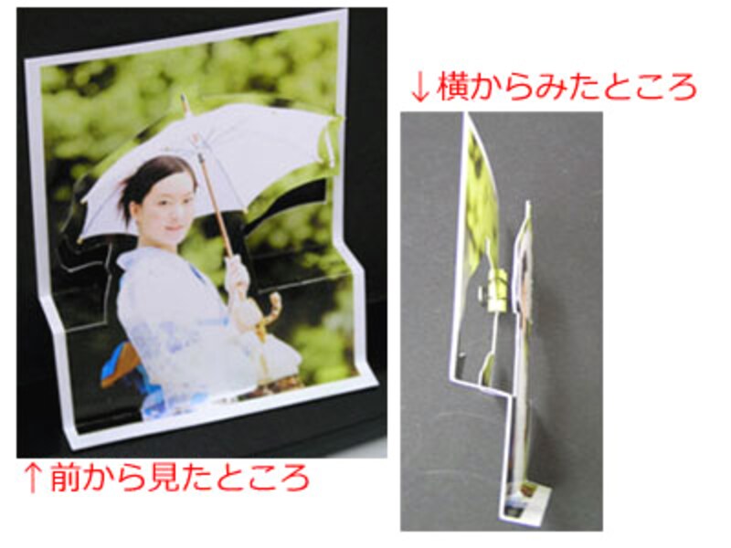 デジカメ写真でポップアップカードを