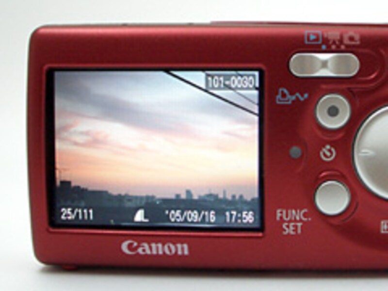 IXY L3液晶ディスプレイ