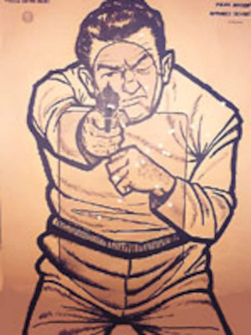 米国ポリスアカデミー射撃訓練用の用紙(アドバンストシルエット)