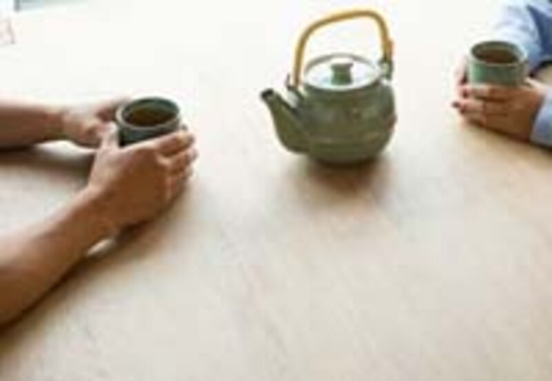 今朝も梅干入りのお茶を