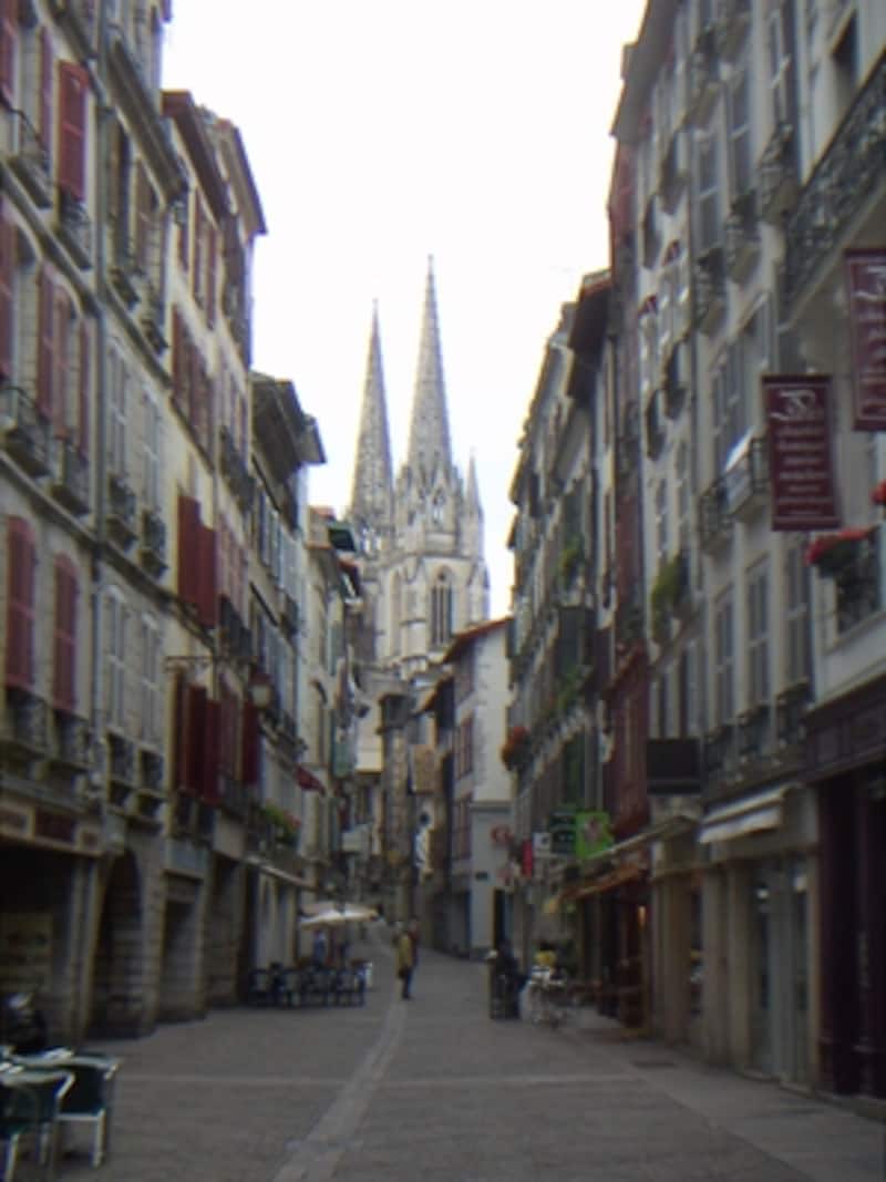 バイヨンヌのメインストリート、ポール・ヌフ通り