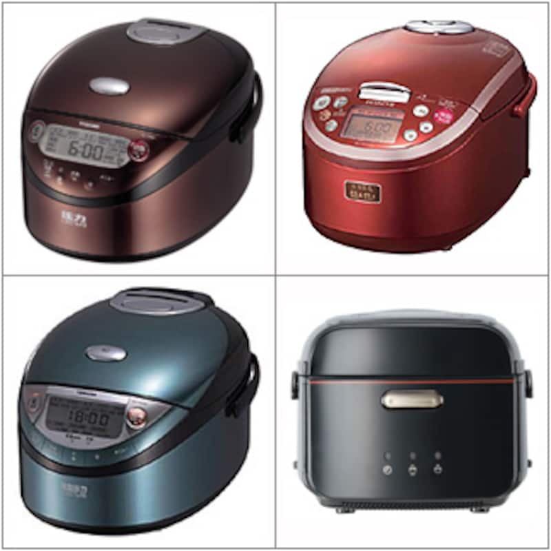 カラーボディの炊飯器いろいろ