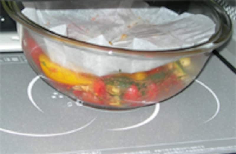 「彩り野菜の蒸し煮」