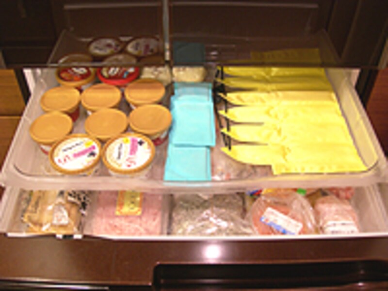 冷凍室・下段～３段ケース