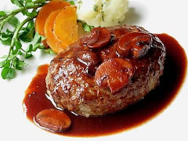 赤ワインソースがきめて！絶品ハンバーグ