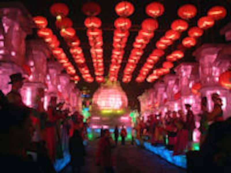 ハルピン氷祭りの美しい風景