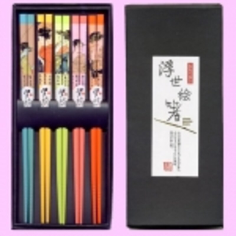 木製箸5本セットundefined浮世絵美人