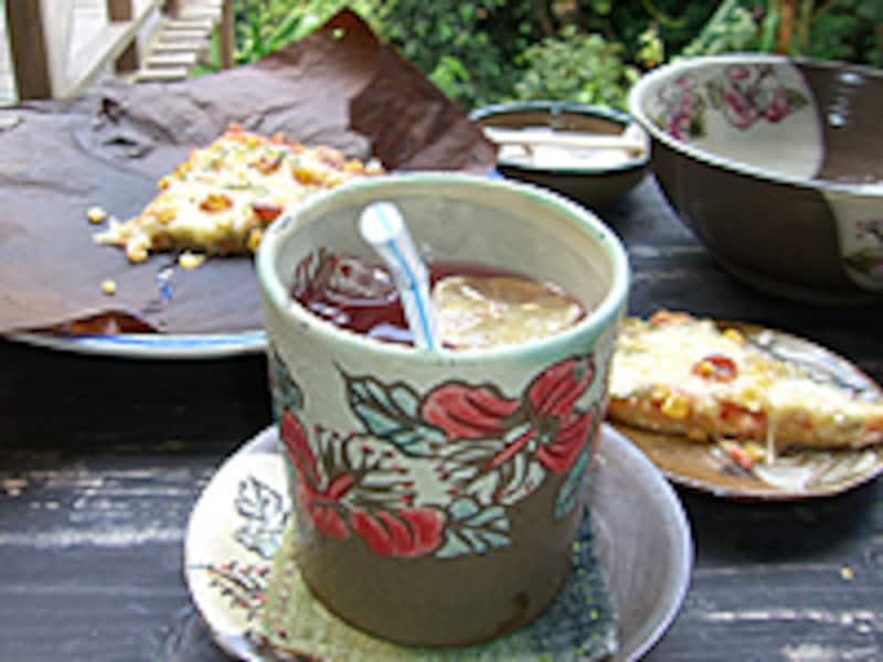 カフェくばやーのピザ