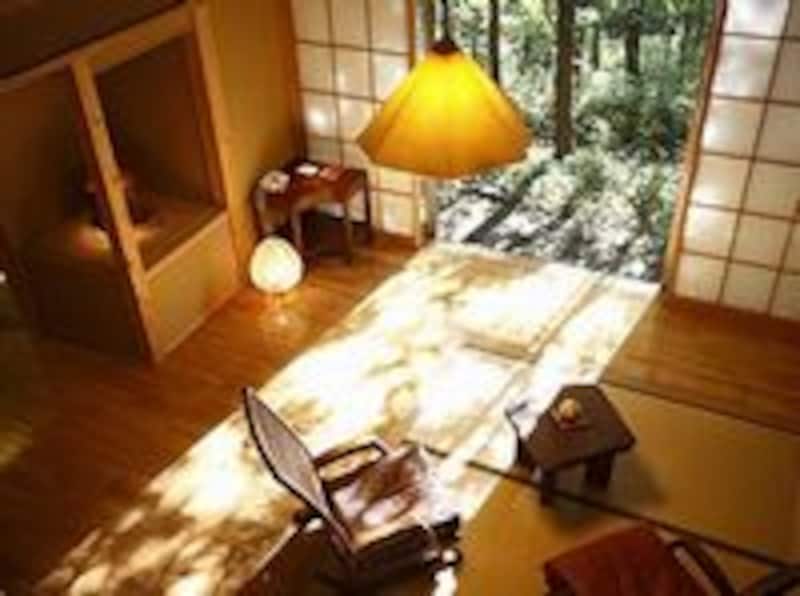 温泉露天風呂付きメゾネットの部屋
