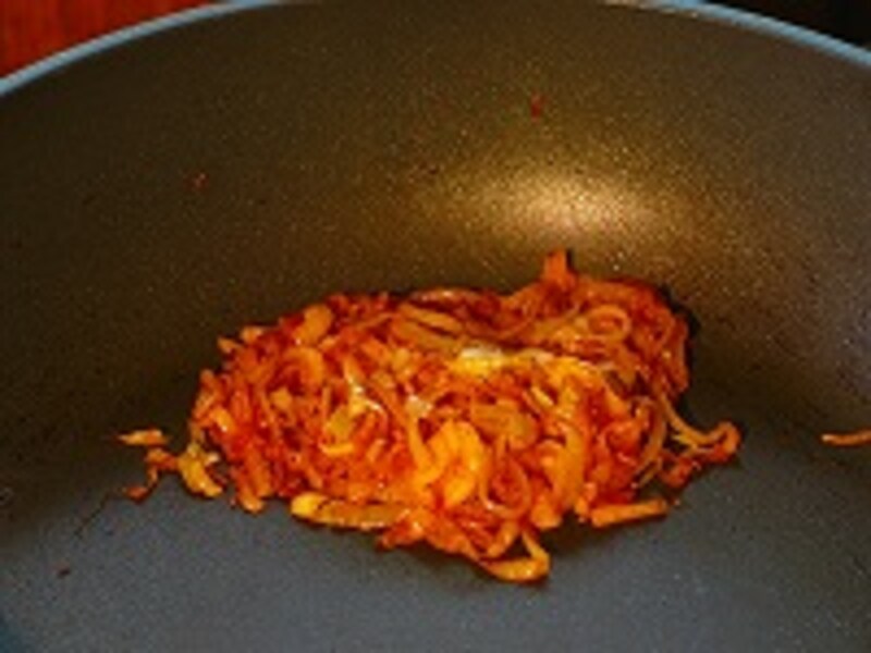 炒めおわったタマネギ