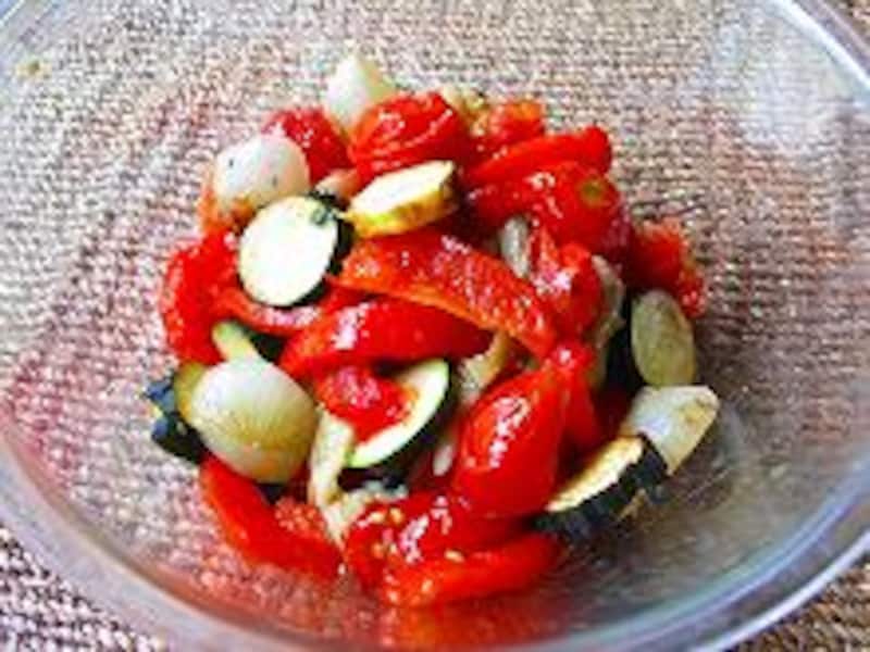 すべての野菜がボールに入った