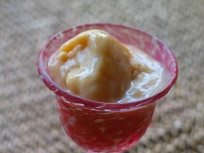 白桃とリコッタのグラニテ