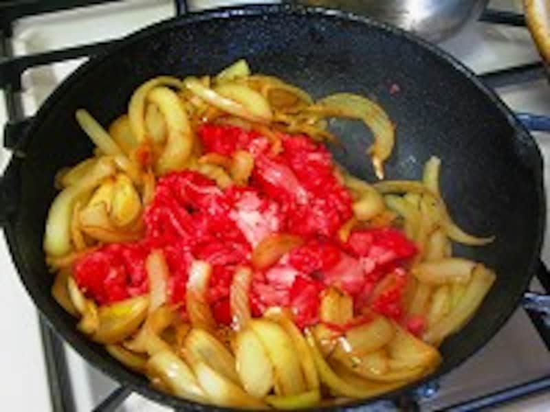 牛肉を投入