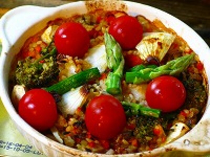 ミニトマトを飾る