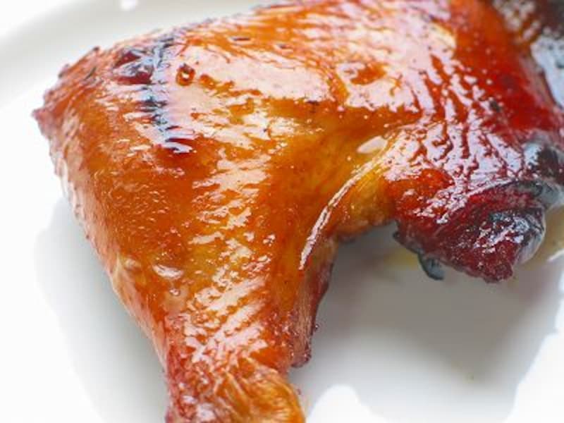 中華鍋で甘辛スモークチキン