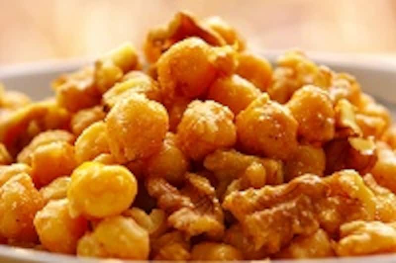 ヒヨコマメのクルミあえ