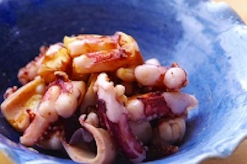 イカゲソのショウガ和え