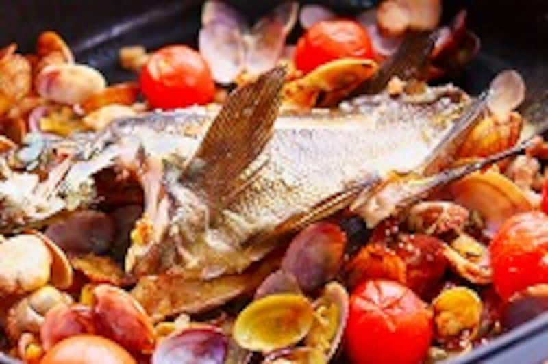 魚のアクアパッツァ風