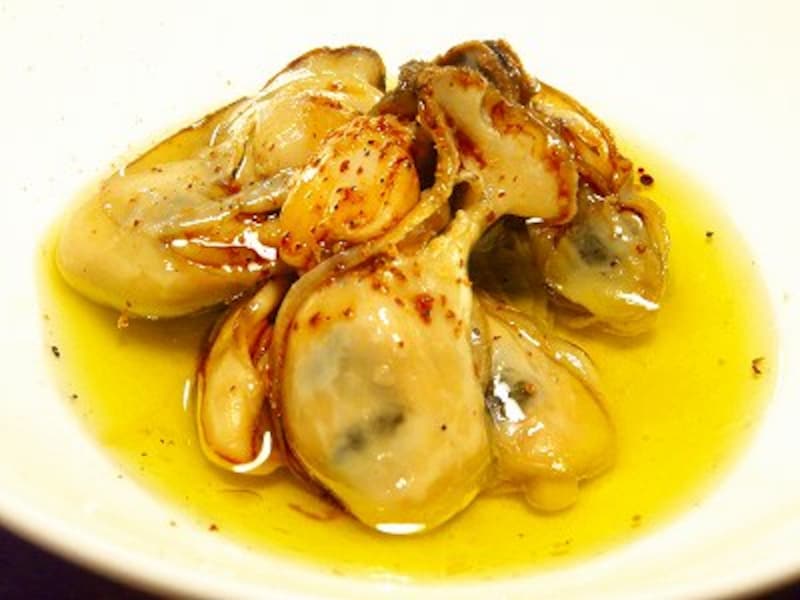 牡蠣のオリーブオイル煮