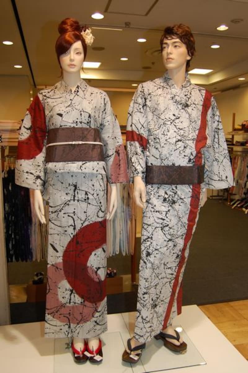専用　新品未使用　高島屋　浴衣　大人用　定価25,300円 セール】 【浴衣2点セット】(ゆかた・しわ兵児帯)彼岸ボタル