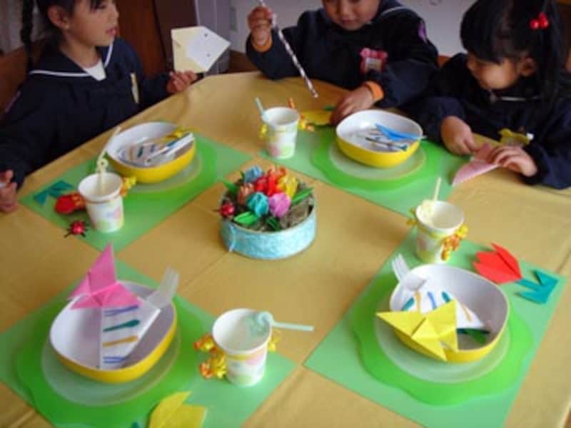 折り紙で楽しむ子供の入園 入学パーティ テーブルコーディネート All About