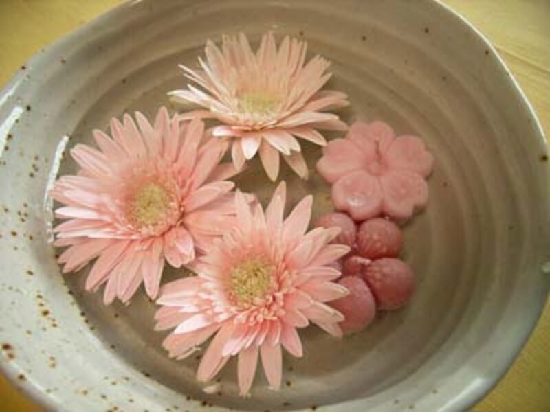 桜の花の形のキャンドル