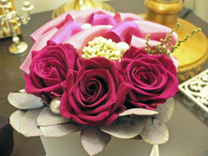 プリザーブフラワーのアレンジ