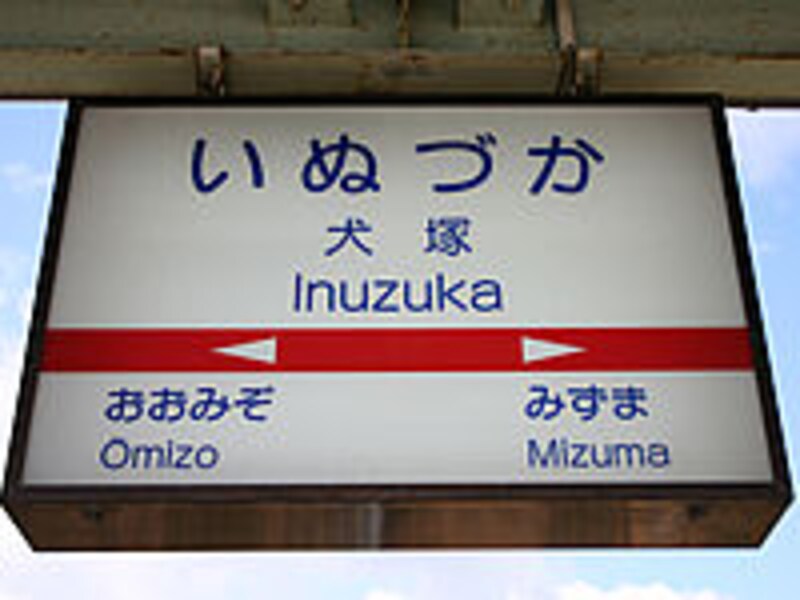 犬塚駅駅名標