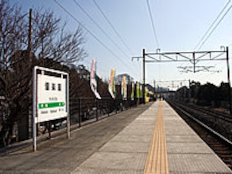 偕楽園駅ホーム