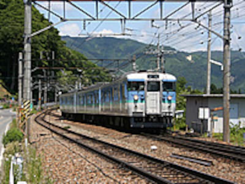 姨捨駅のスイッチバック