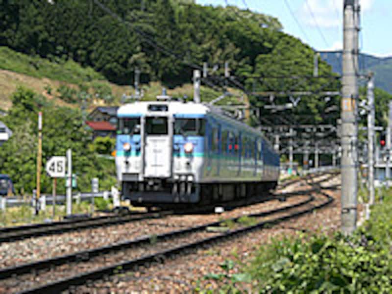 姨捨駅のスイッチバック