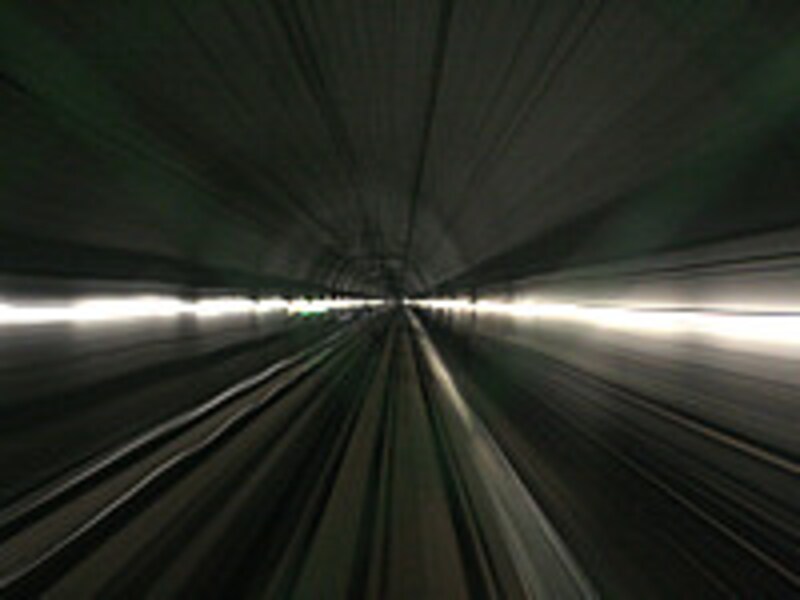 青函トンネルを走行中