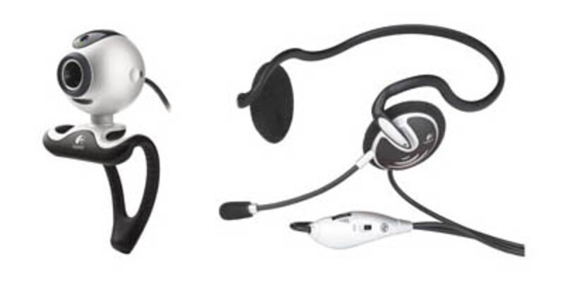webカメラとヘッドセット
