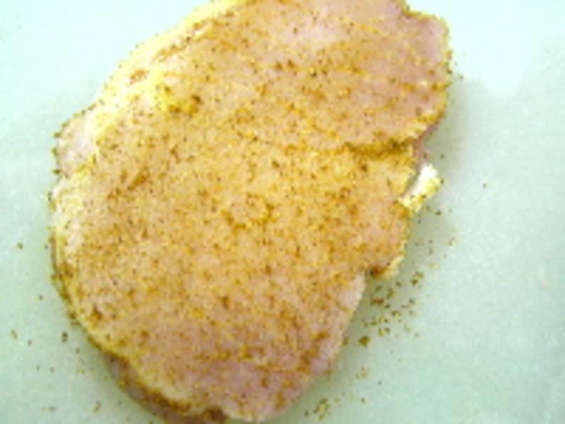 ハムカツ卵とじ