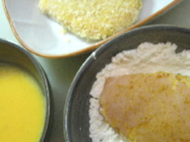 ハムカツ卵とじ