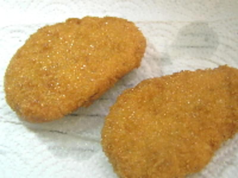 ハムカツ卵とじ