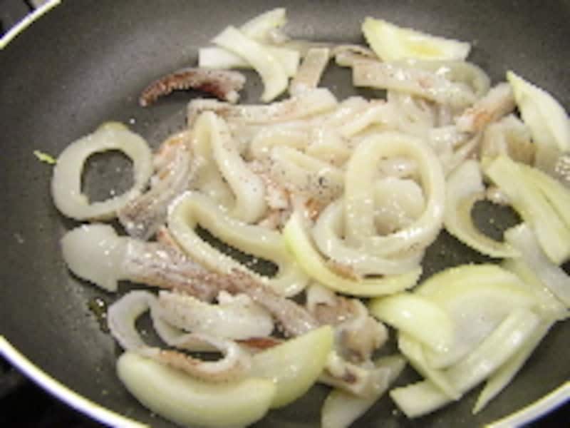 ピリ辛イカ炒め