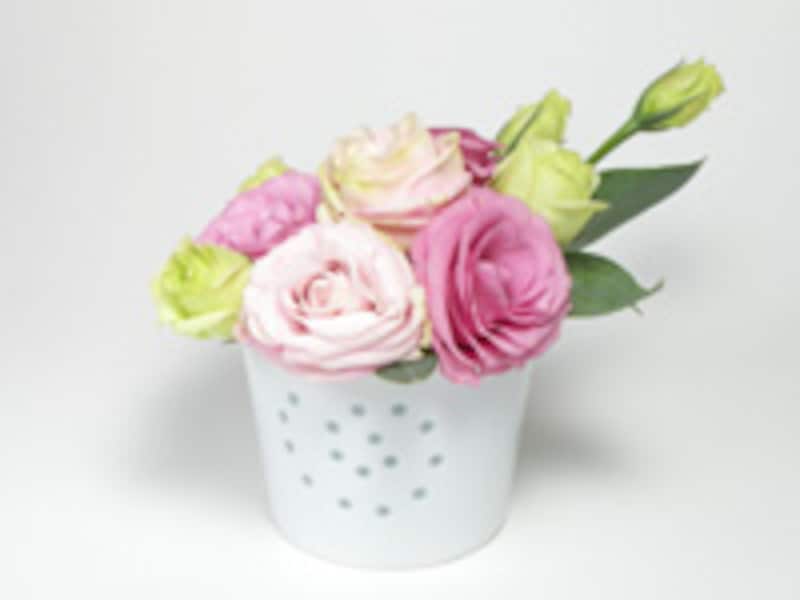 つぼみや葉をあしらう