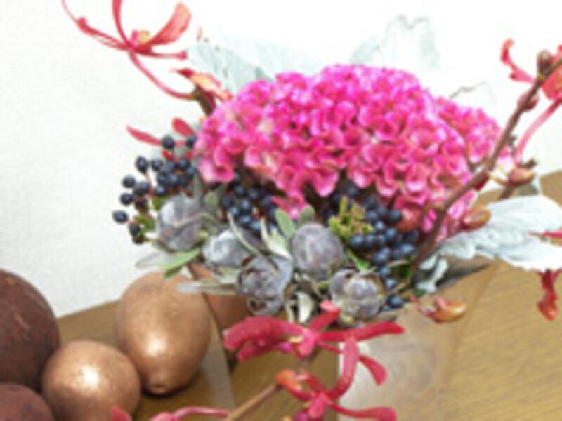 ケイトウのアレンジメント